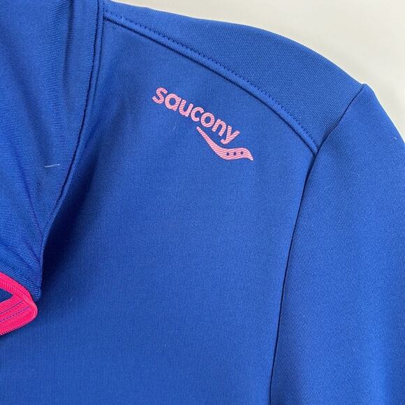 Saucony Women's Blue Quarter Zip Activewear Pullover Top Size Medium - Picture 4 of 15